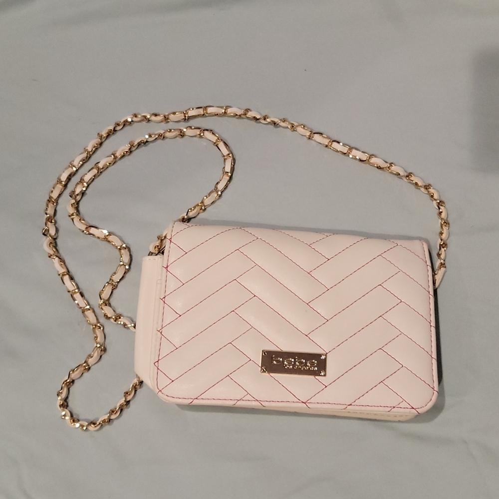White bebe Cross Body Purse